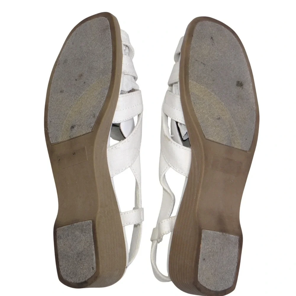 Classique Sport‎ Women's White Strappy Wedge Sandals Size 7M